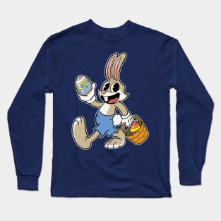 Vintage Cartoon Easter Bunny Long Sleeve T-Shirt